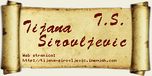 Tijana Sirovljević vizit kartica
